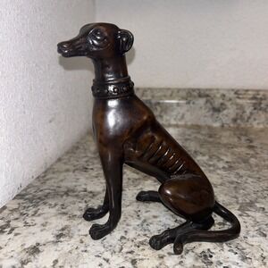 Sitting Dog Statue 7" pet animal figurine statuette‎ collectible Whippet